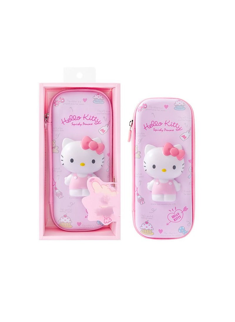 Generic - Kuromi My Melody Pencil Case For Girls School Supplies Cute Anime Cosmetic Bag Pouch Stationary Pencil Box For Kids Teens College Students (Hello Kitty) - Image 1