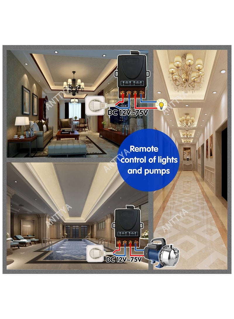 Generic 30A DC6~30V 433Mhz Wireless RF Universal 1CH Receiver Remote Control Switch Transmitter For Garage Door LED Motor Sliding Door Lamp  - Image 3