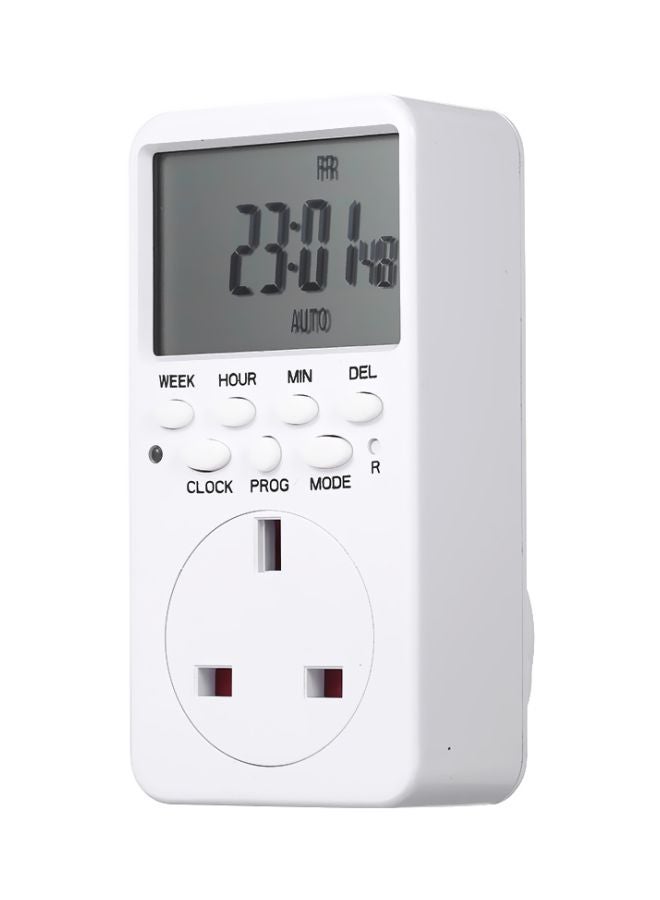 NIBEMINENT Digital Timer Switch White 19x9x10cm  - Image 3