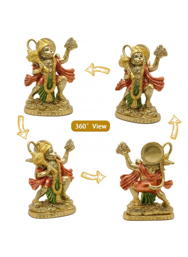 alikiki Hindu God Flying Hanuman Statue - India Idol Murti Pooja Sculpture Home Temple Mandir Pooja Decor Yoga Meditation Room Altar Puja Item Spirtitual Gifts - Image 1
