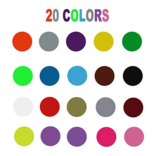 GZDEMYYXGS 1600 Dots 1" Round Color Coding Labels Circle Dot Stickers,20 Colors Neon Color Coded Stickers Color-Coding Labels Label Circle Stickers,Write for Office, Classroom. - Image 2
