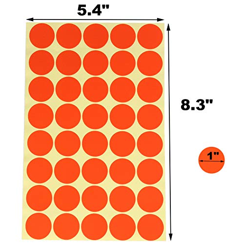 GZDEMYYXGS 1600 Dots 1" Round Color Coding Labels Circle Dot Stickers,20 Colors Neon Color Coded Stickers Color-Coding Labels Label Circle Stickers,Write for Office, Classroom. - Image 3