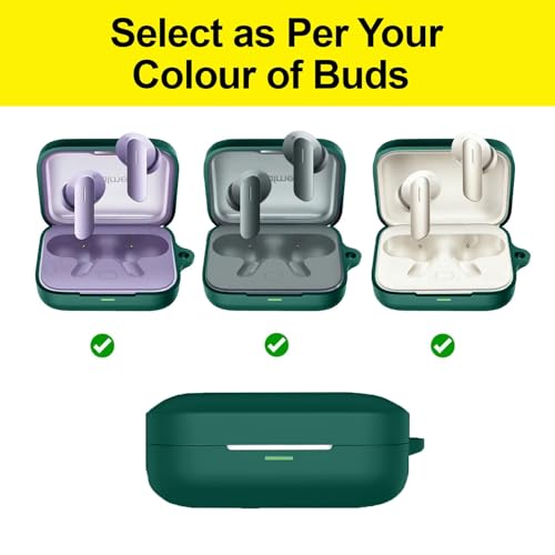 Cocoonkart Soft Silicone Case Cover Compatible for Realme Buds Air 7 | 7 Pro -Green. - Image 4