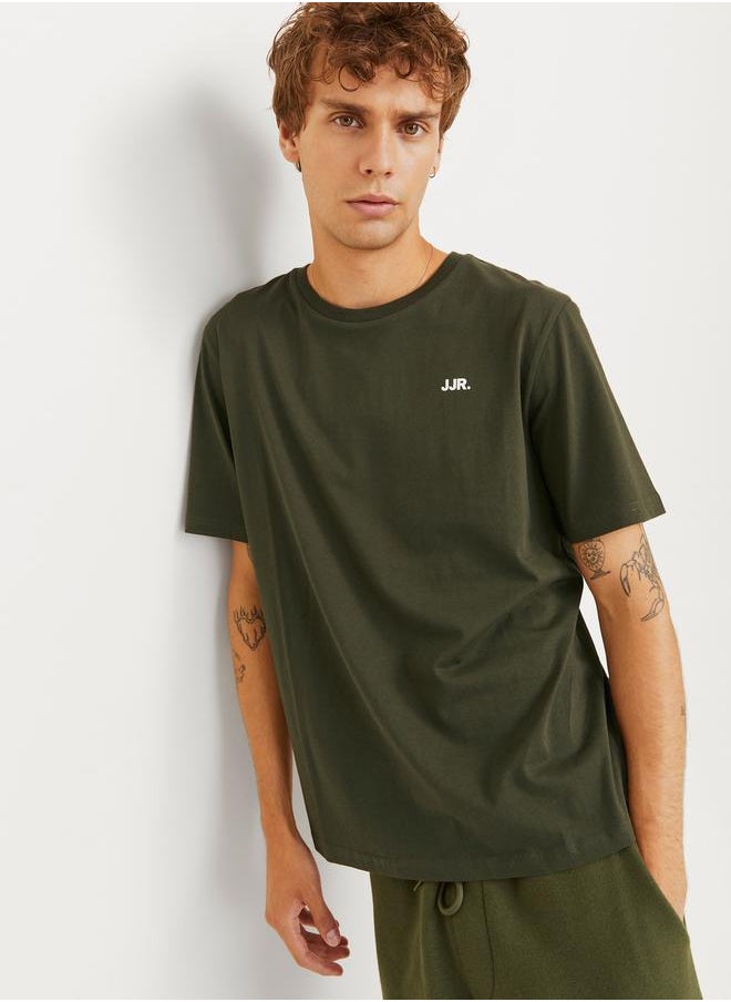 JJ Rebel by Jack & Jones Loo Detail Crew Neck T-Shirt  - Image 1