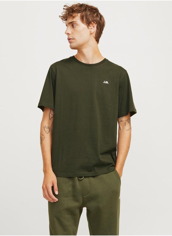 JJ Rebel by Jack & Jones Loo Detail Crew Neck T-Shirt  - Image 2