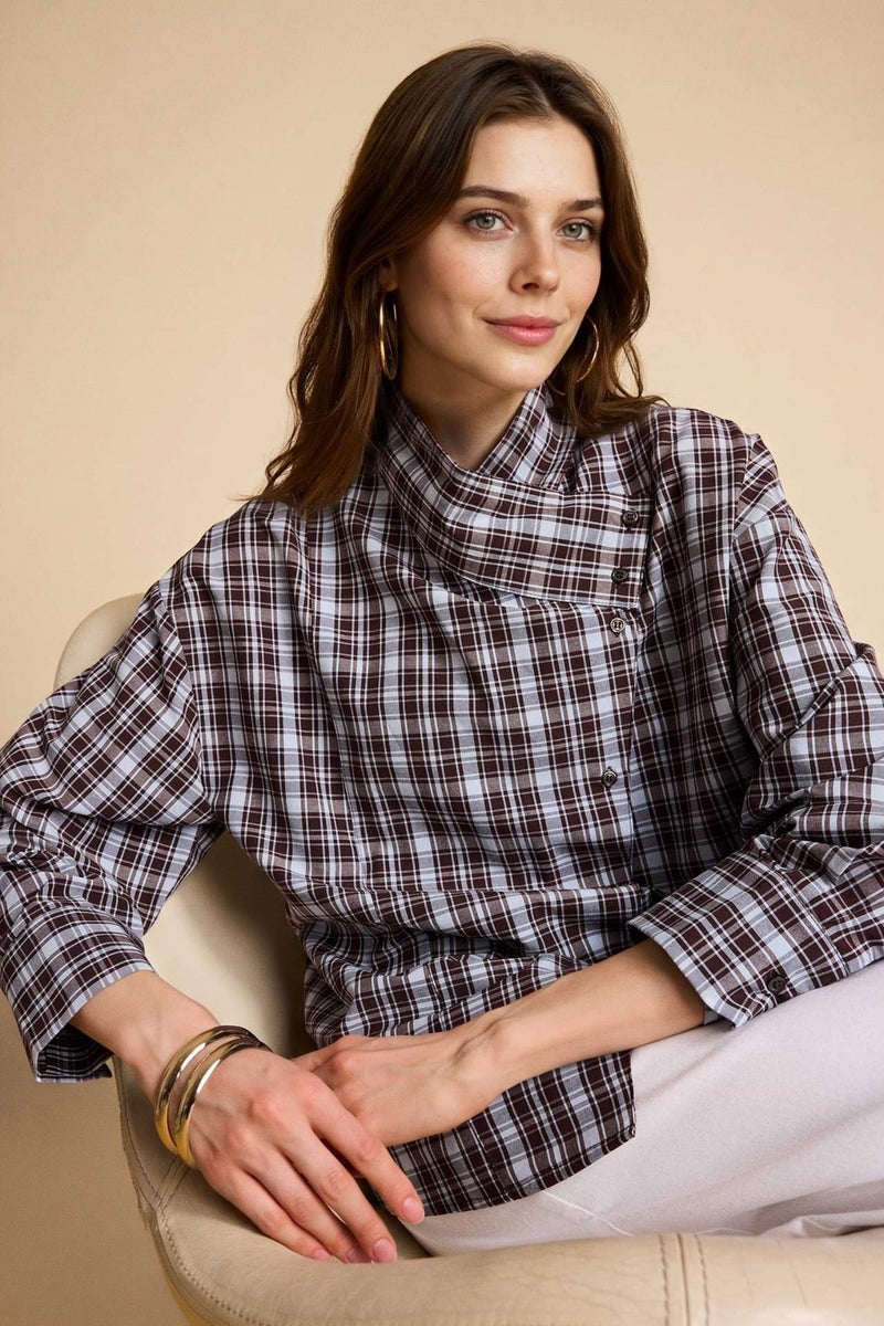 DeFacto Regular Fit Poplin Long Sleeve Tunic - Image 4
