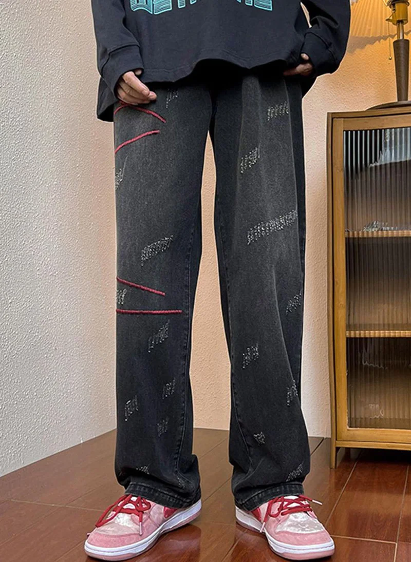 YUNIQEE Black Relaxed Fit Jeans