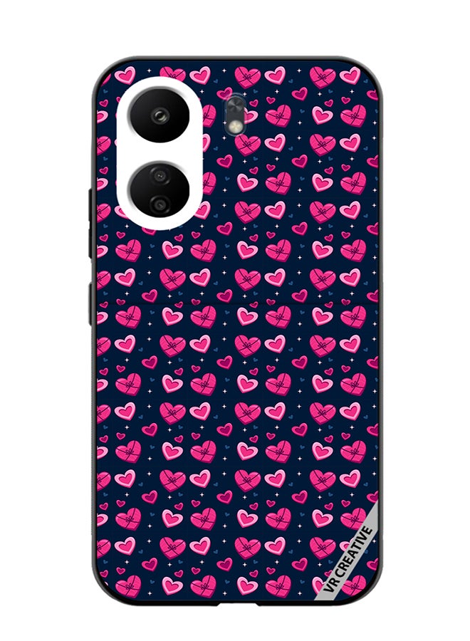 VR CREATIVE Protective Case Cover For Xiaomi Redmi 13C Love Pattern Design Multicolour - Image 1