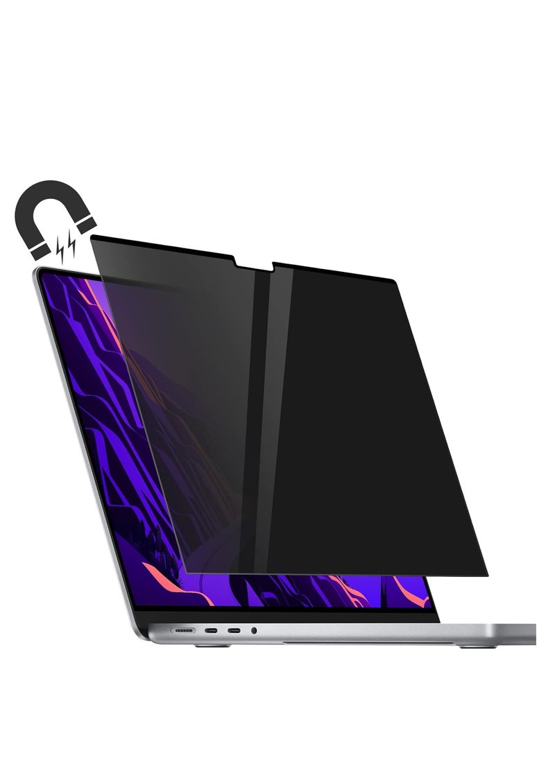 Generic Magnetic Privacy Screen Macbook Pro 14 Inch (2024 2023 2022 2021, M4 M3 M2 M1,A3112 A3185 A3401 A2779 A2442 A2992 A2918), Removable Anti Blue Light Glare Filter Privacy Screen Protector for Mac 14 inch Laptop  - Image 1