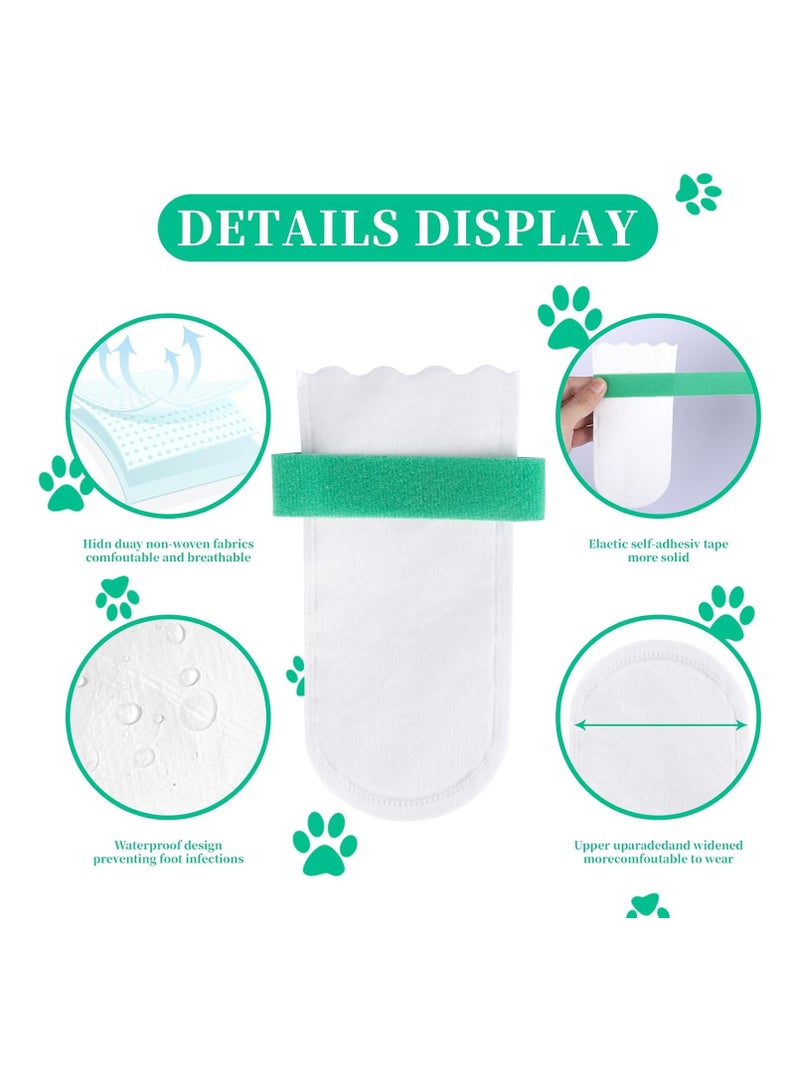 20 Pieces Disposable Dog Paw Protection with Adjustable Velcro, Dog Paw Protectors Socks for Large, Small and Medium Dogs, Disposable Dog Footmuffs for Outdoor and Indoor Walking (S (5-16 lb)) - Image 3