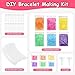 HAPMARS Make Your Own Glitter Bracelets Craft Kit for GirlsCreative Friendship Bracelet Making KitsDIY JewelryMaking Set with Gemstones Glitter Tubes Fun Craft Activity Birthday Gifts for Kids - Image 2