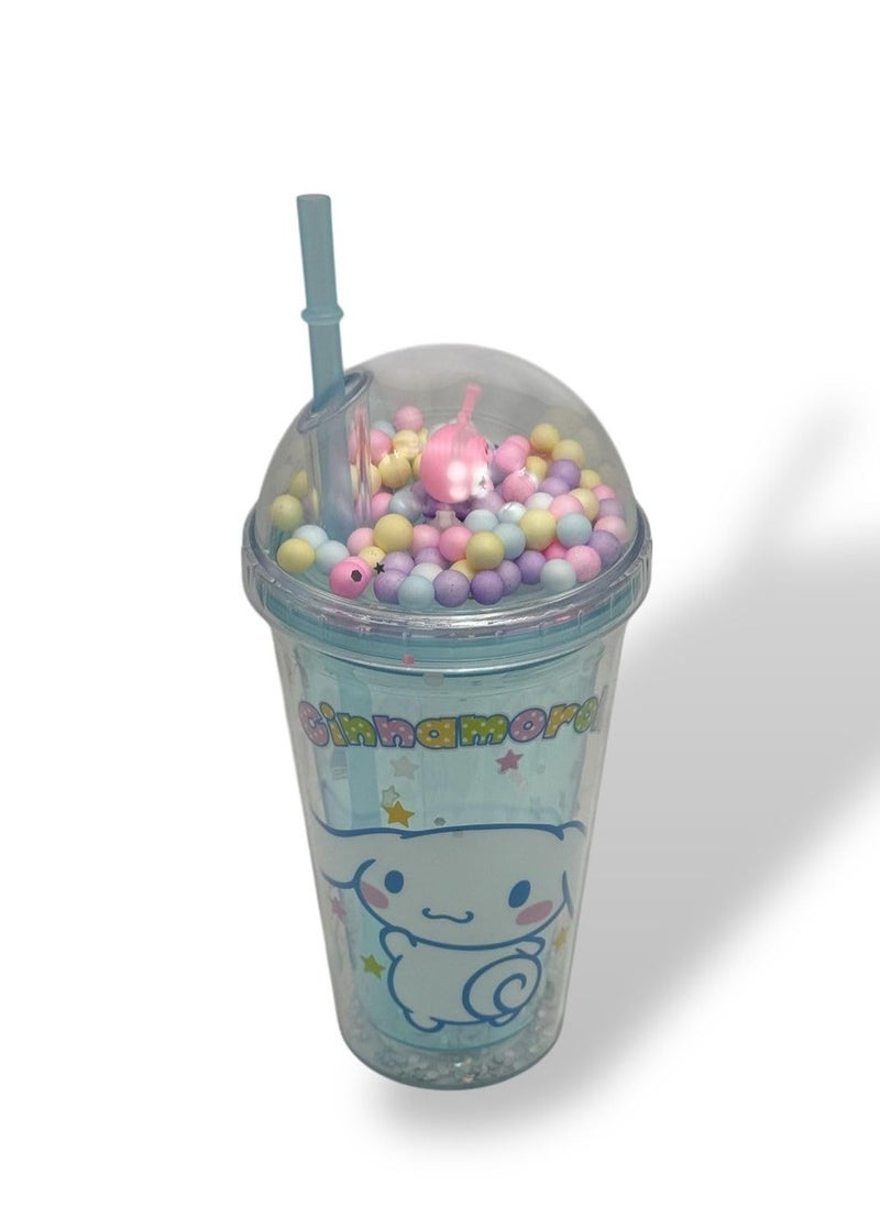 QSHOP - 450ml Cold Drink Tumbler with Airtight Lid - Stylish Design and Vibrant Colors from Qshop - Ideal for Ice Coffee, Smoothies, and Iced Tea - Lightweight and Easy to Carry for Everyday Use - Image 1