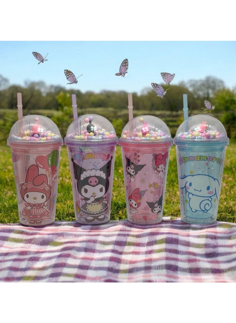 QSHOP - 450ml Cold Drink Tumbler with Airtight Lid - Stylish Design and Vibrant Colors from Qshop - Ideal for Ice Coffee, Smoothies, and Iced Tea - Lightweight and Easy to Carry for Everyday Use - Image 1