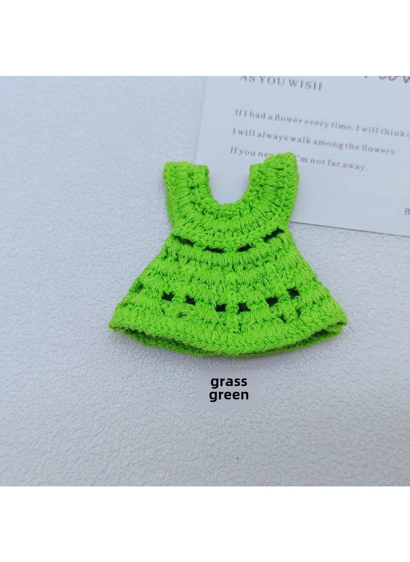 Arabest DIY Crochet Yarn Doll Accessories dress grass green