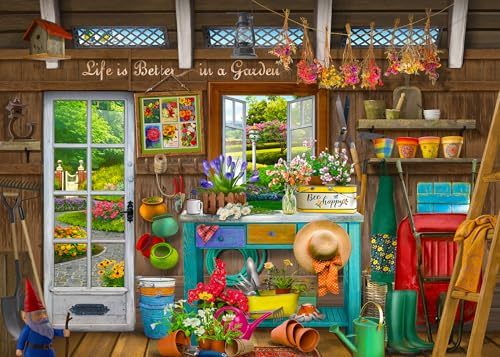 Mulic Puzzles for Adults 500 Pieces Potting Shed Licensed by Chris Bigelow - Image 1