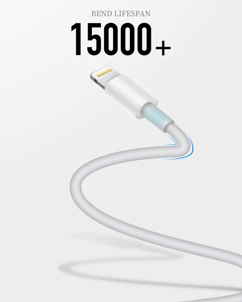 Uzento for iPhone Charger Cord,3 Pack Original USB to Lightning Cable Apple MFI Certified 3Ft, Fast iPhone Charging Cord for iPhone 11/11Pro/11Max/ X/XS/XR/XS Max/8/7/6/5S/SE - Image 3