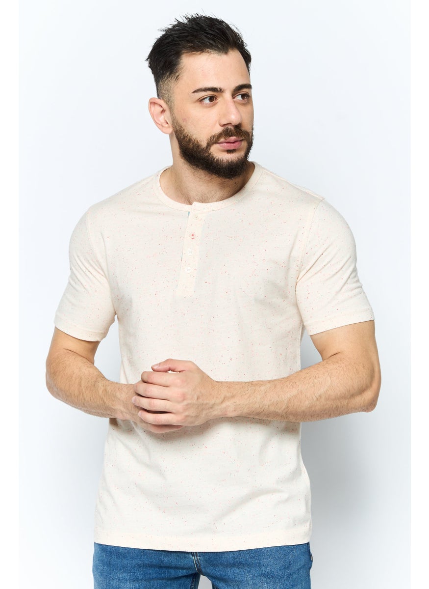 Men Crew Neck Short Sleeve Textured T Shirt, Peach - pzsku/Z8A30F2C75CFDDAFA5641Z/45/_/1737642318/bcfda1e4-47a9-4b7c-9d44-a41528628ab0