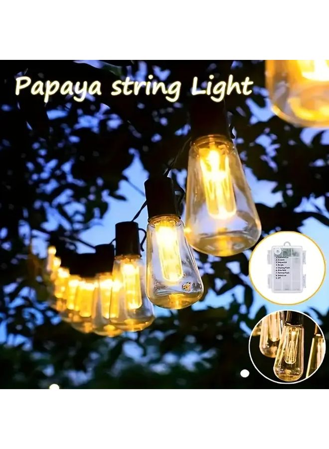 Warm White LED Retro Edison String Lights Battery Powered Outdoor Decorative Lights - Image 2