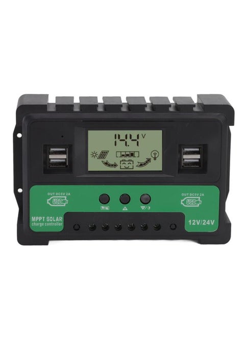 Solar Controller 12V 24V Charge Discharge PV Regulator LCD Display Dual USB Output 40A