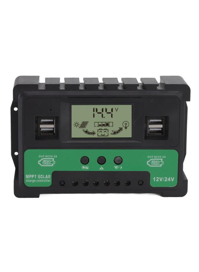 Thoraya - Solar Controller 12V 24V Charge Discharge PV Regulator LCD Display Dual USB Output 40A - Image 1