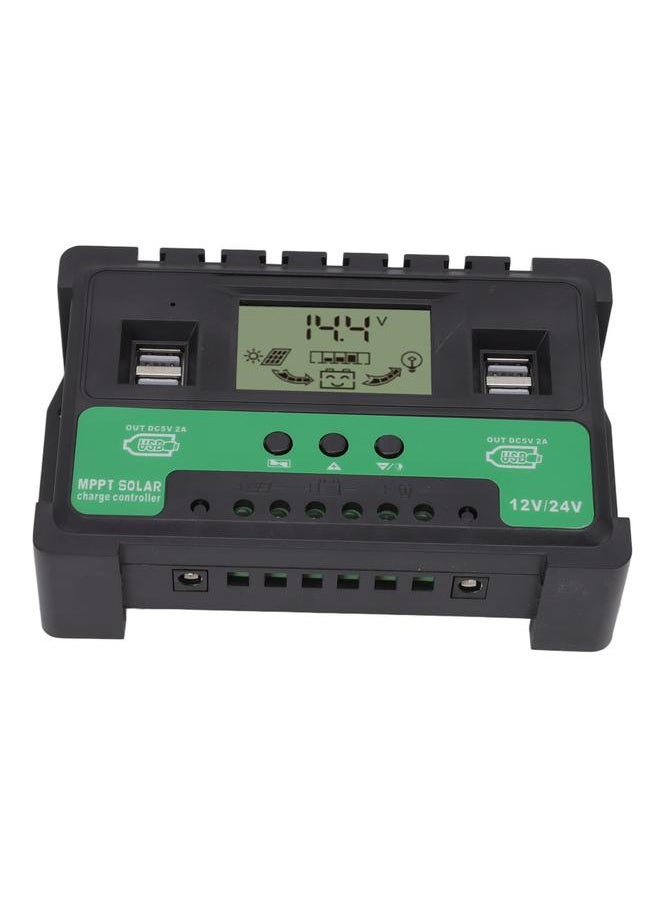 Thoraya - Solar Controller 12V 24V Charge Discharge PV Regulator LCD Display Dual USB Output 40A - Image 1