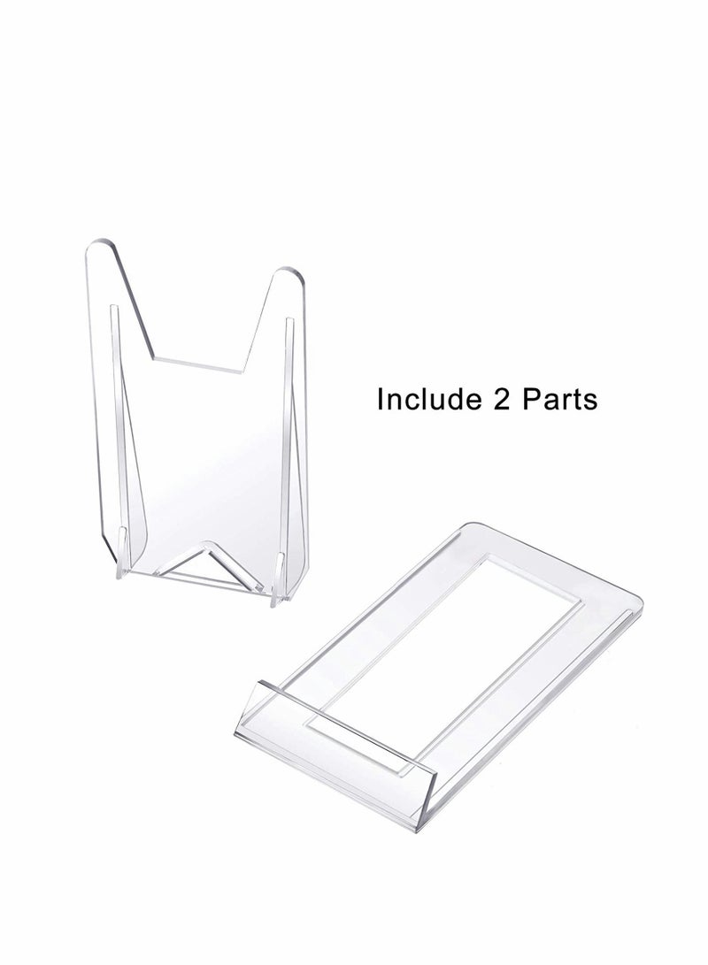 Y&D Acrylic Bracket Stands, 10 Pcs Plastic Display Holders Picture Plate Clear Mini Easels Stands to Pictures or for Home Office Supplies Festival Party Decoration - Image 3