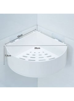 wolpin Plastic Wall Shelves (2 Pc with 2 Soap Cases) Round Corner Kitchen Bathroom Shelf Self-Adhesive Sticker Hooks Multipurpose Wall Holder Bathroom Storage Rack Box Strong Shower Rack Shelf-White - pzsku/Z8A310F2C3905A24D714EZ/45/_/1740118991/06b3ebdd-bccf-4318-8647-d8593cb7685d