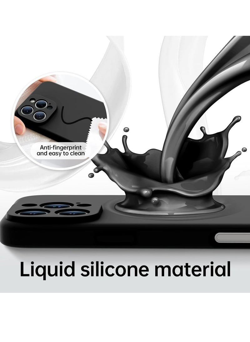 iPhone 16 Pro Max Case (6.9”) - MagSafe Compatible Liquid Silicone Protective Case with Upgraded Camera Protection & 2 Screen Protectors - Black - Image 5