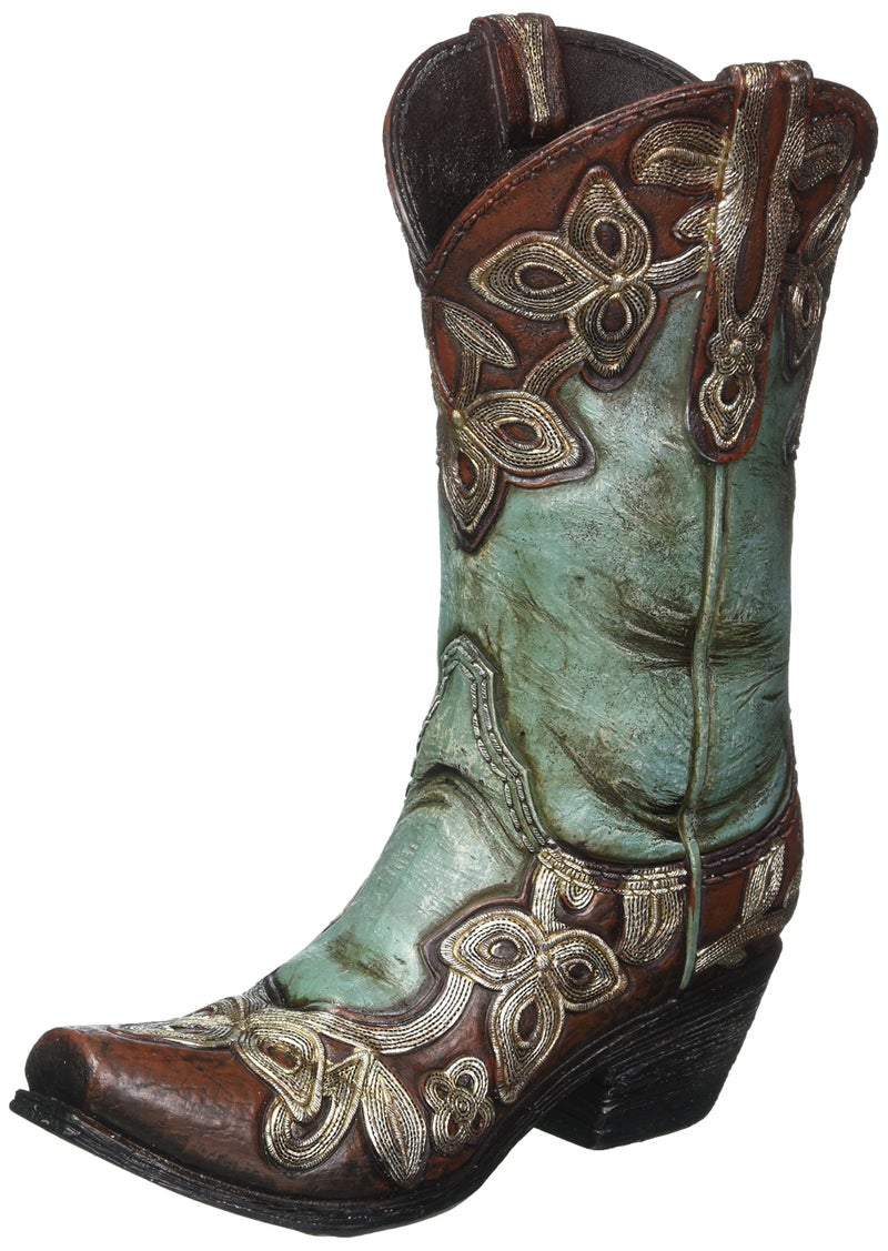 Burton & Burton Turquoise Cowgirl Boot Vase