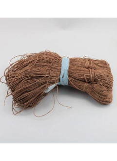 Toptan Bulurum Wholesale Dark Brown Color Hank Paper Yarn Bag Yarn Supla Yarn No:34 - (550-600 Gr) 