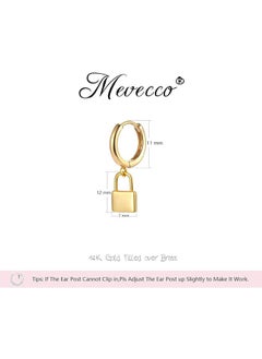 Mevecco Women Gold Huggie Hoop Earrings Dangle Drop 14K Gold Filled Small Boho Beach Simple Delicate Handmade Hypoallergenic Jewelry Gift  - Image 4