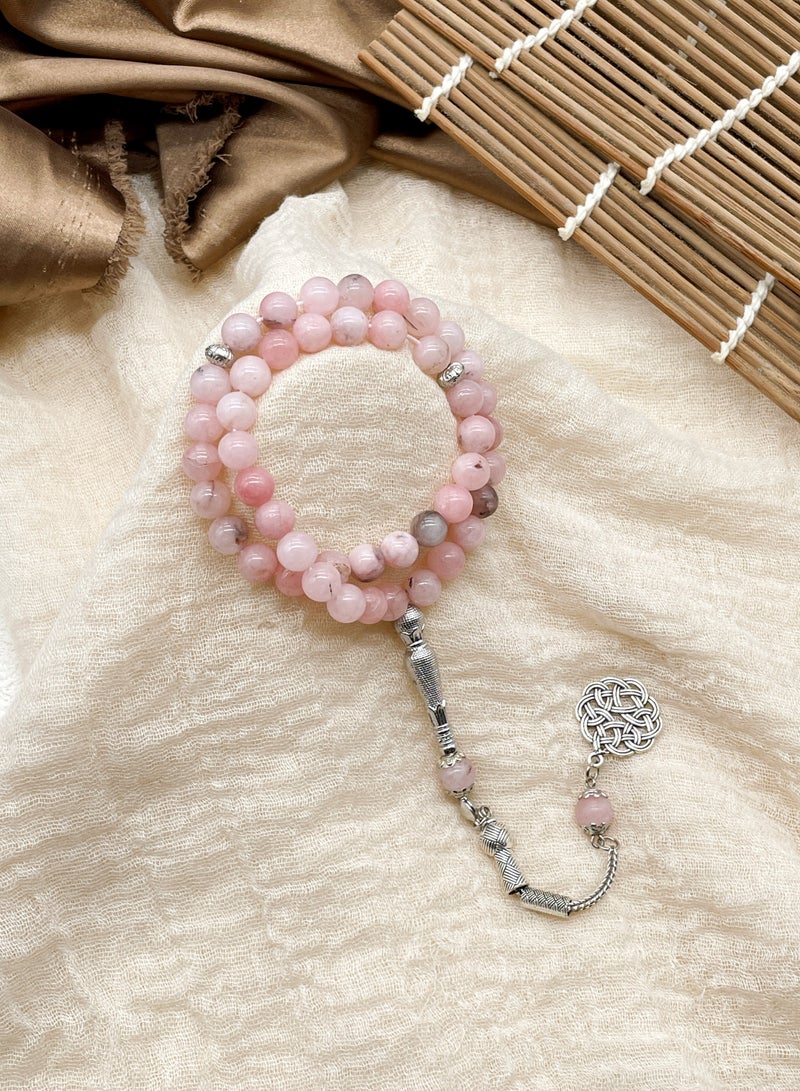 مسبحة صلاة حجرية من عيار 8 مم 45 هدايا مسلمة رائعة - Image 1