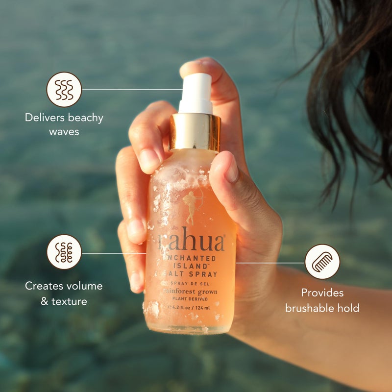 Rahua Enchanted Island Salt Spray, Vegan Texturizing Beach Waves Spray, Made with Sea Salt, Passion Fruit, Aloe, Morete Oil & Guayusa, Styling Mist for Natural Volume, For All Hair Types, 4.2 Fl Oz - Image 2