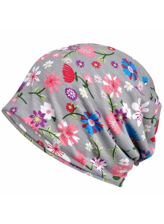 Ababalaya Women's Summer Beanie for Men Hat Boho Hats Adult Dwarf Hats Chemo Cap Cancer Headwear Caps Baggy Skull Sleep Cap Nightcap - Image 2