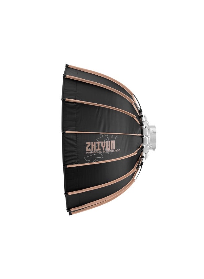 ZHIYUN Parabolic Light Softbox [Official]   24inch/60cm Light Dome Quick Release, with Bowens Mount for ZHIYUN Molus G60 / X100 / G200 / X60 / B100 / B200 / B300 / B500 / X100 Video Light