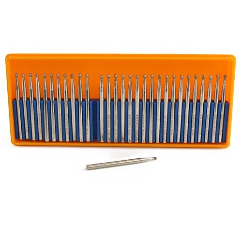JINGLING Spherical Diamond Grinding Head 2mm Ball Burrs Shank 1/8" Inch Shank for Dremel Tool Accessories Pack of 30Pcs - Image 3