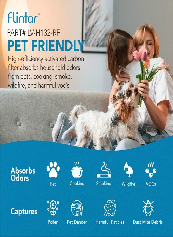 Flintar LV-H132 Replacement Filter, Compatible with Levoit LV-H132 Air Purifier, H13 Grade Filtration and Activated Carbon Filter for odor removal, Part # LV-H132-RF, 2-Pack - Image 5