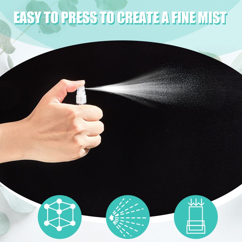 Zhehao 200 Pcs Mini Spray Bottles 5 ml Clear Glass Perfume Bottles Refillable Fine Mist Perfume Atomizer Portable Empty Sample Containers for Cleaning, Essential Oils, Travel (Clear Cap) - Image 4