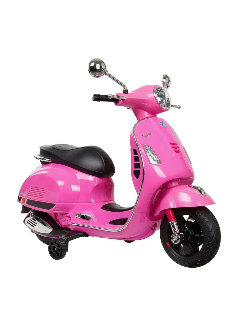 Lovely Baby دراجة بخارية كهربائية رائعة للأطفال LB 946L - دراجة بخارية بعجلات جانبية - أضواء وموسيقى - دراجة كهربائية - سكوتر للجلوس والقيادة للأطفال من سن 3 إلى 6 سنوات - وردي  - Image 1