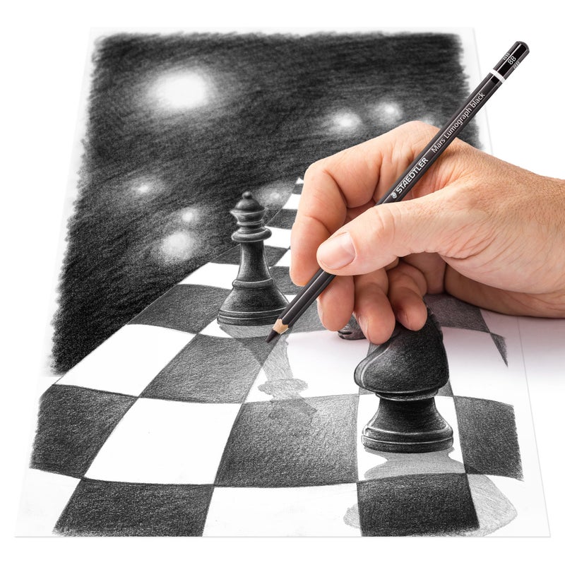 ستدلر مجموعة أقلام رصاص مارس لاموجراف للرسم من 12 قطعة - Image 3