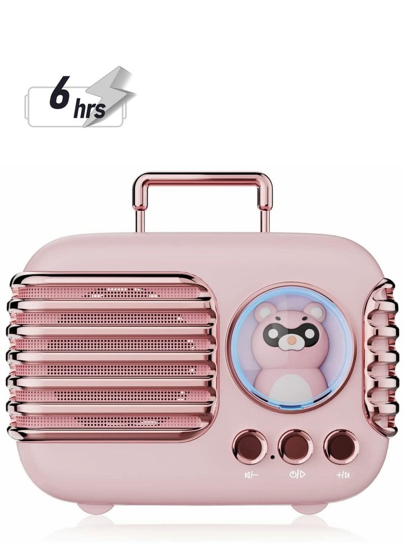 Y&D Bluetooth Speaker Cute,Portable Wireless Retro with Built-in Mic Cute Decor,TF,Vintage Mini for Kitchen Desk Bedrooms Accessories Party Outdoors Android iOS  - Image 1