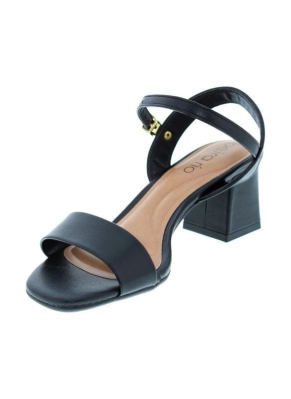Beira Rio Beira Rio Ladies Mid Heel Sandals Black | Made In Brazil