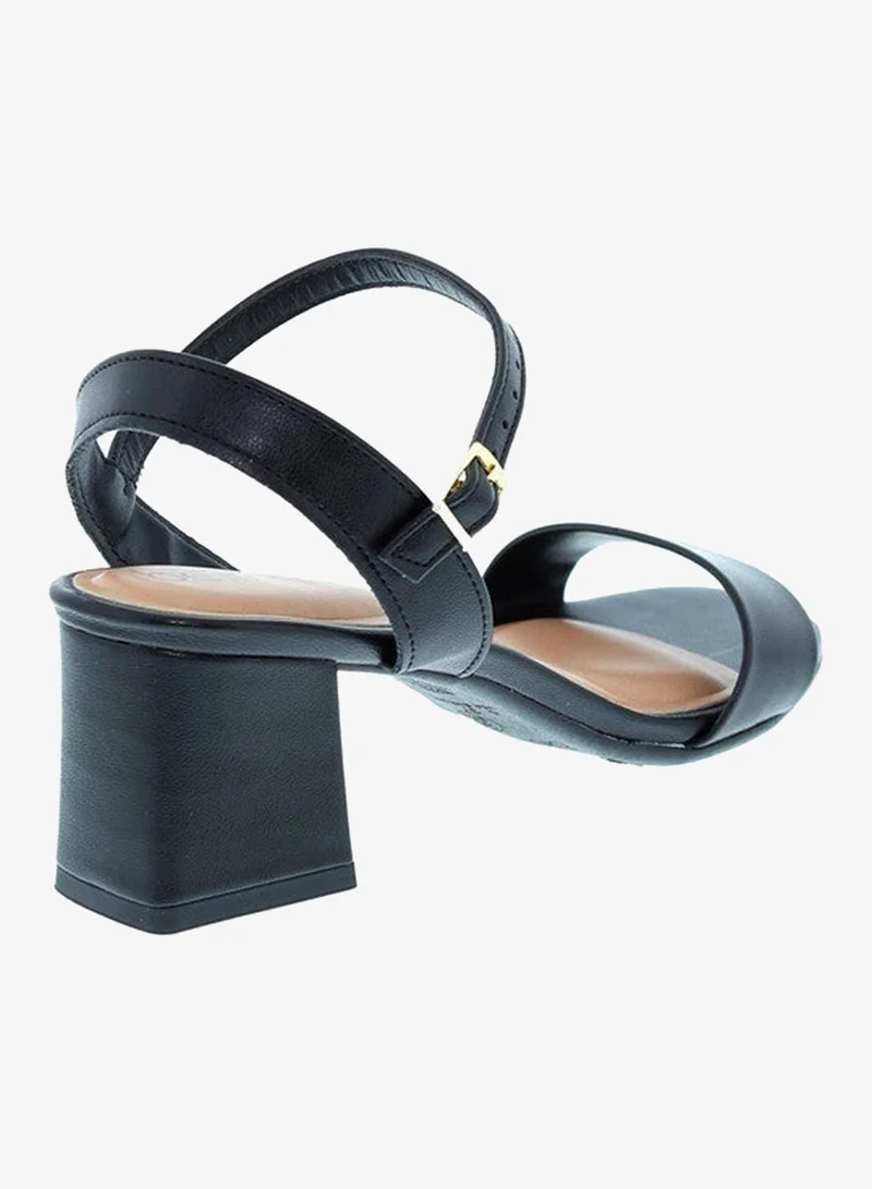 Beira Rio BLACK Beira Rio Ladies Mid Heel Sandals Black | Made In Brazil for Women | Best Price UAE