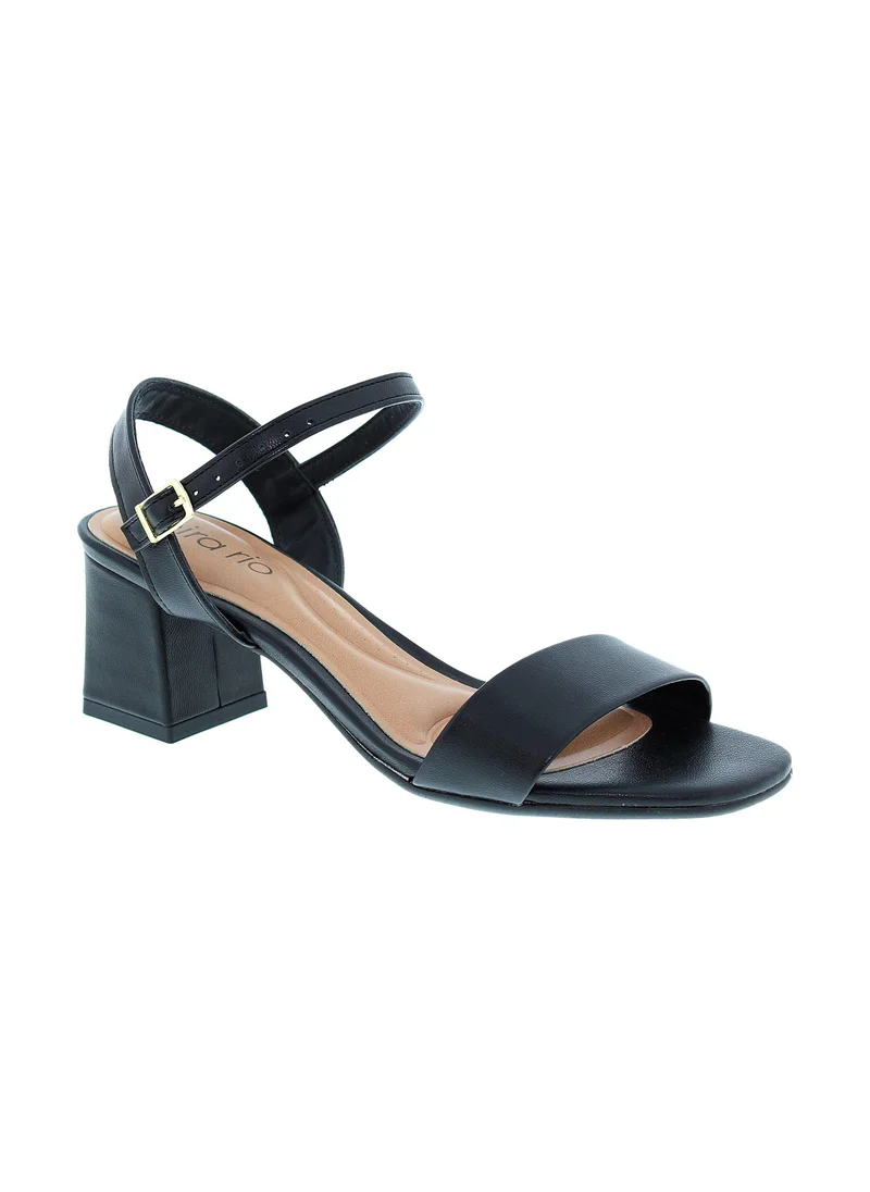 Beira Rio Beira Rio Ladies Mid Heel Sandals Black | Made In Brazil