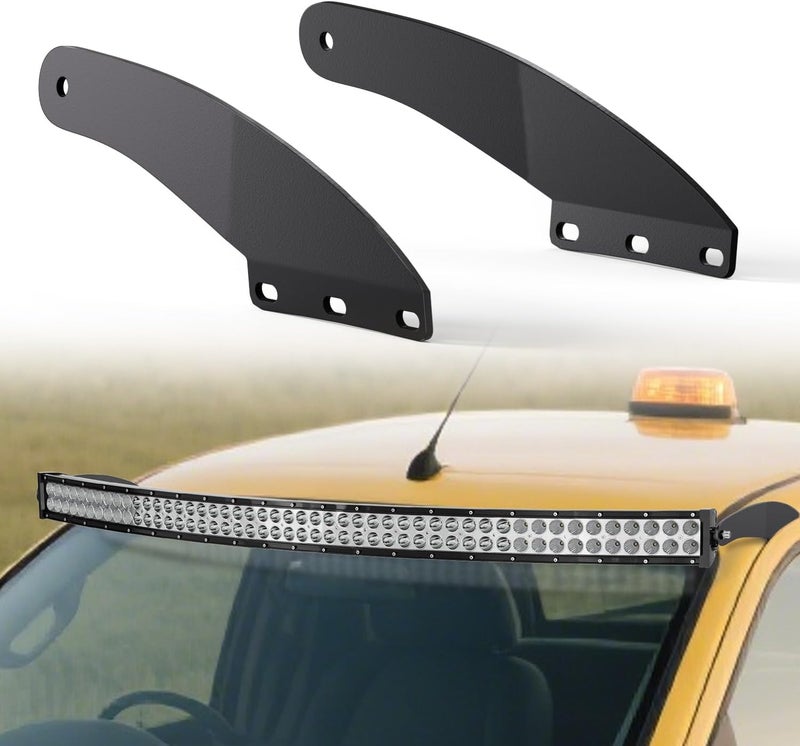 Nilight 50 inch Curved LED Light Bar Bracket Mounting Upper Windshield Roof Cab Brackets Compatible with Ford Ranger 1993-2011 Pickup 4-Door or 2-Door - Image 1