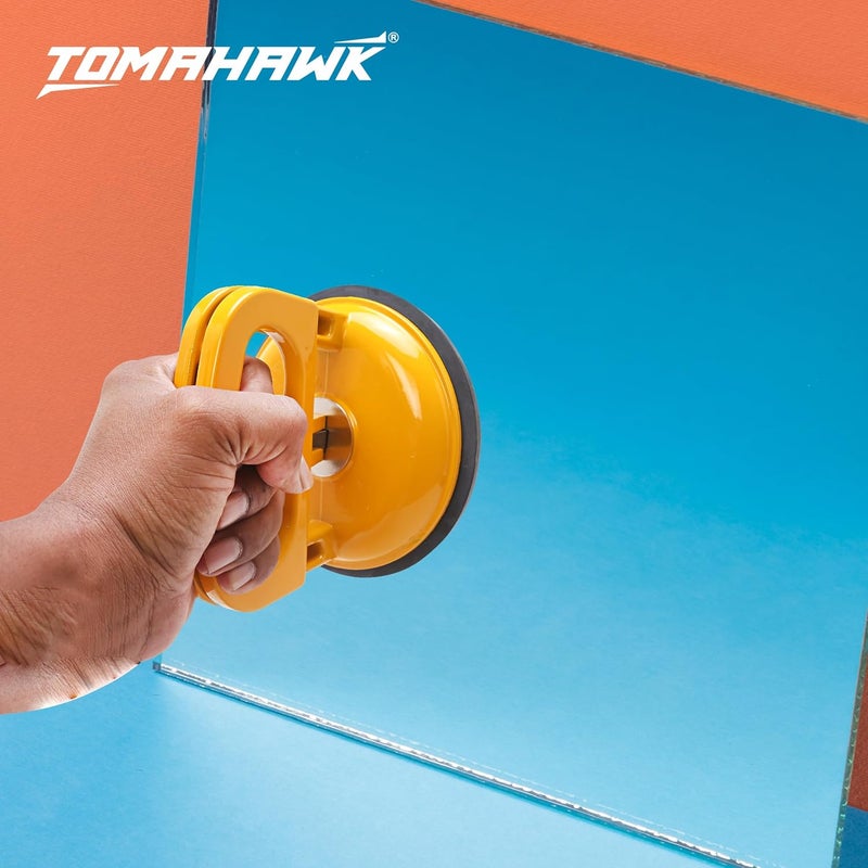 Tomahawk ® كوب شفط زجاجي رأس واحد لرفع وتحريك ألواح الزجاج الثقيلة، الألواح المعدنية، نوافذ الزجاج، الرخام - رافع زجاج، رافع دنت معدني للسيارات مع كوب فراغ مطاطي، عبوة من 1 - Image 5