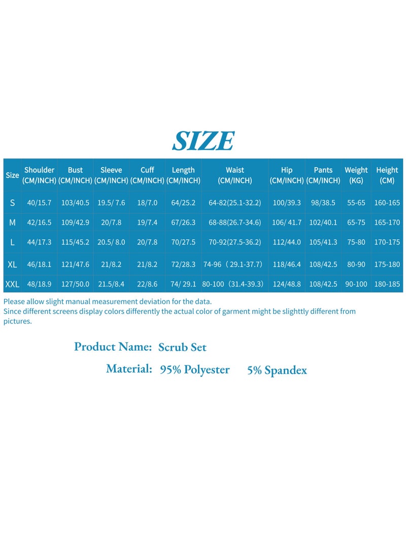 Loquat Womens Medical Scrubs Set Medical Uniform Set Cyan Green - Image 2