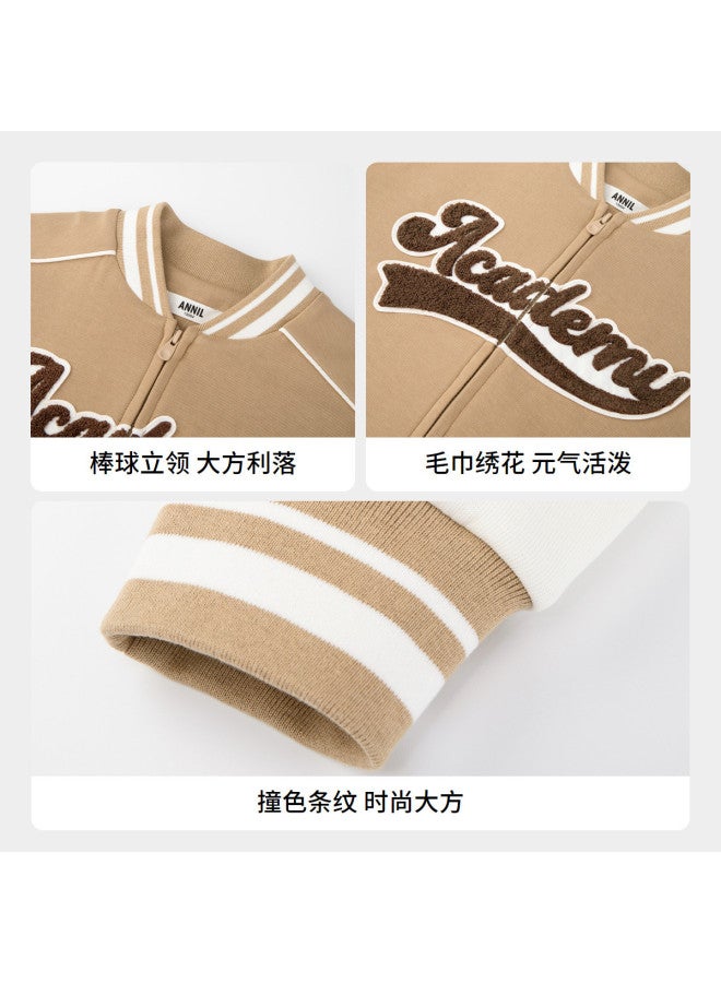 Annil Boys & Girls Baseball Jacket, Spring/autumn Casual Sporty Patchwork Coat For Kids & Teens - Image 5