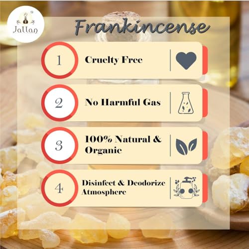 Jallan Pure Frankincense Resin 100g Pack| Monastery Incense| 100% Pure Boswellia Resins| Frankincense Tears| Kunthirikkam. - Image 4