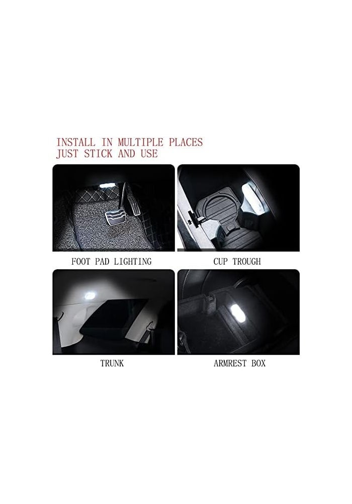 2 Pcs LED Interior Car Lights with 7 Colors and 6 Bright LED Lamp Beads - USB Rechargeable Atmosphere Lighting - Image 5